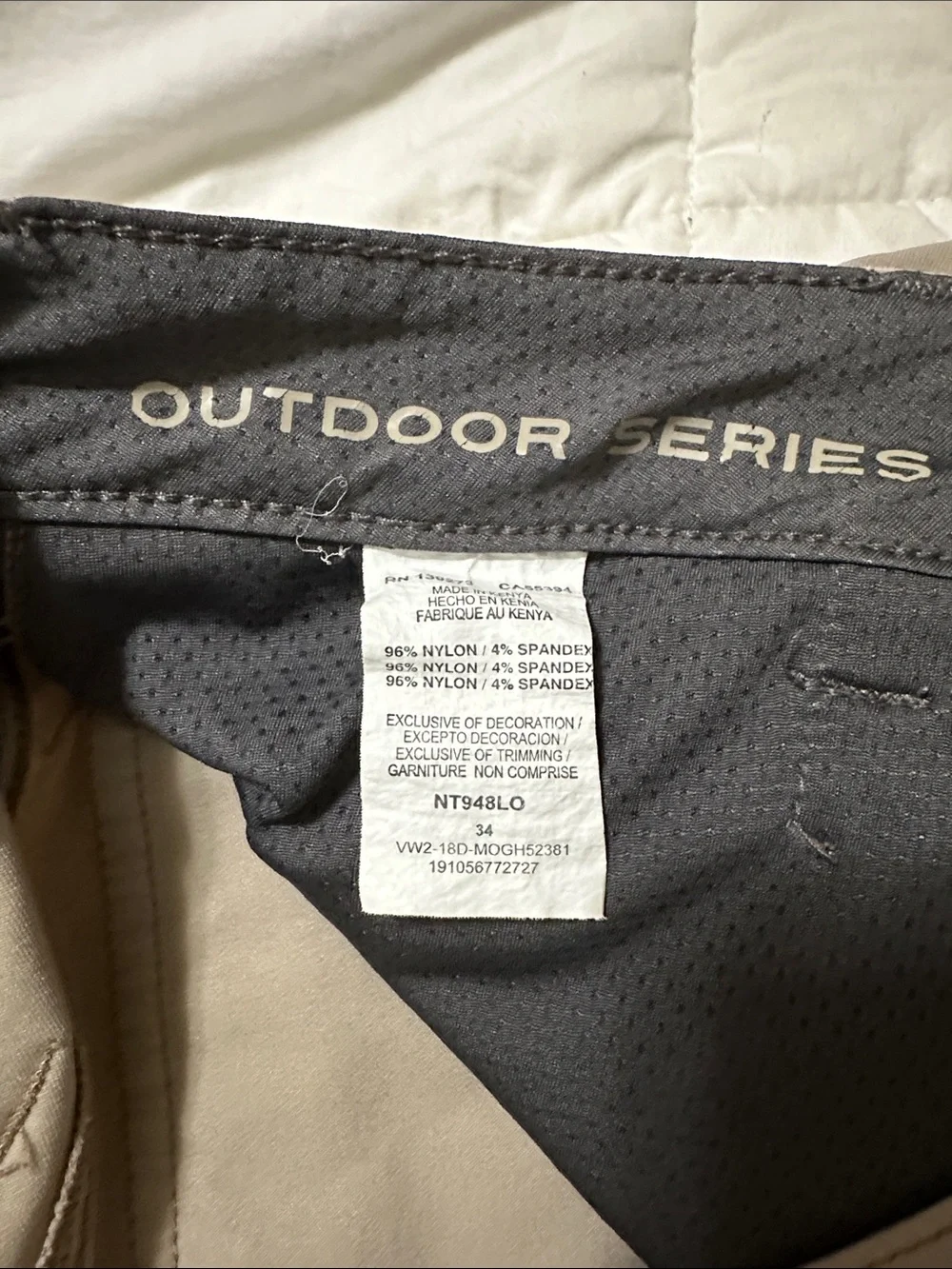 Wrangler Light Taupe Performance Shorts